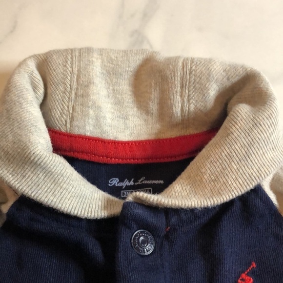 Kids long sleeved collared onesie / pajamas. EUC! - Picture 5 of 5